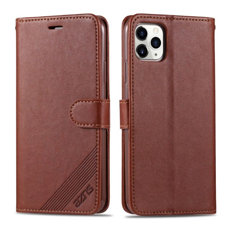 Folio Deksel Til iPhone 12 Pro Max Azns Retro Leather Effect