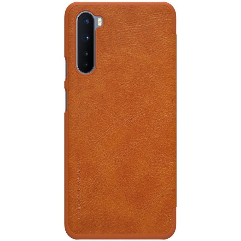 Folio Deksel Til OnePlus Nord Qin Leather Effect - Havana