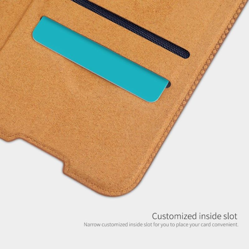 Folio Deksel Til OnePlus Nord Qin Leather Effect - Havana