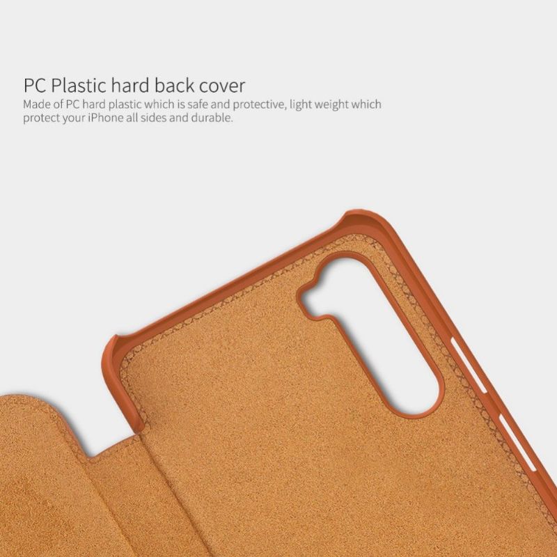 Folio Deksel Til OnePlus Nord Qin Leather Effect - Havana