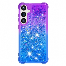 Deksel Samsung Galaxy S24 Plus 5g Flytende Glitter Beskyttelse Deksel