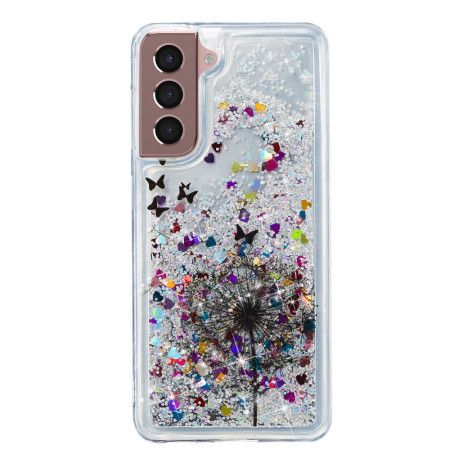 Deksel Samsung Galaxy S24 Plus 5g Løvetann Flytende Glitter