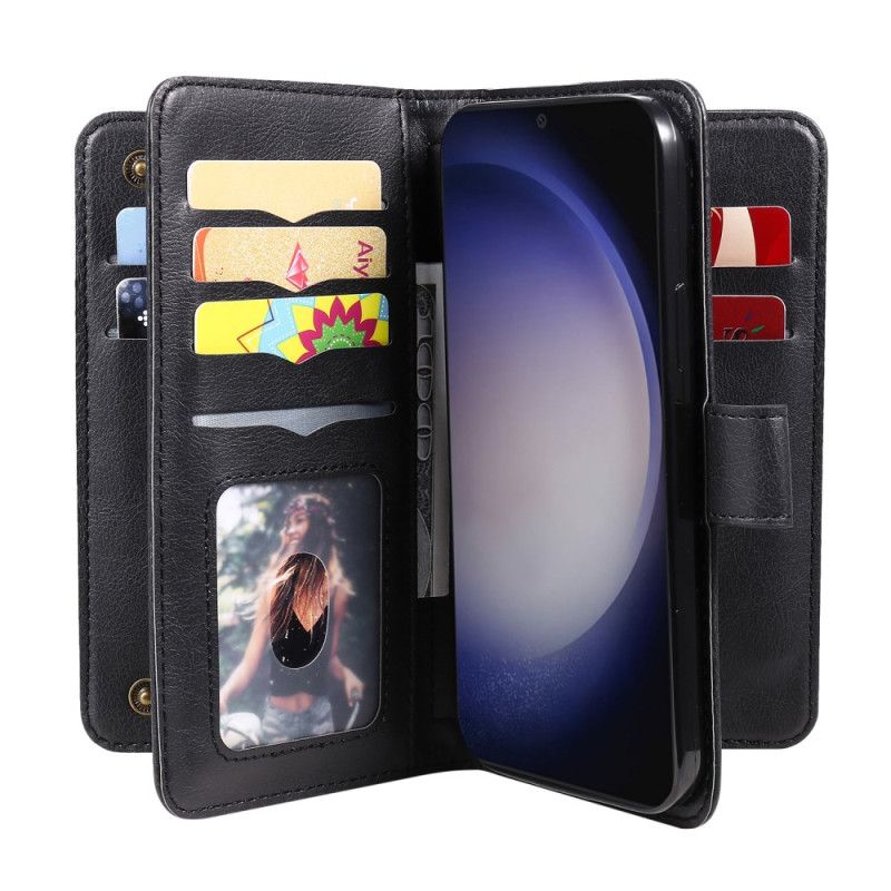 Folio Deksel Samsung Galaxy S24 Plus 5g 10 Kortholdere