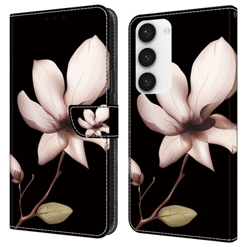 Folio Deksel Til Samsung Galaxy S24 Plus 5g Rosa Blomst