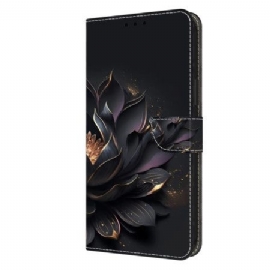 Lærdeksel Folio Deksel Samsung Galaxy S24 Plus 5g Mobildeksel Lilla Lotus