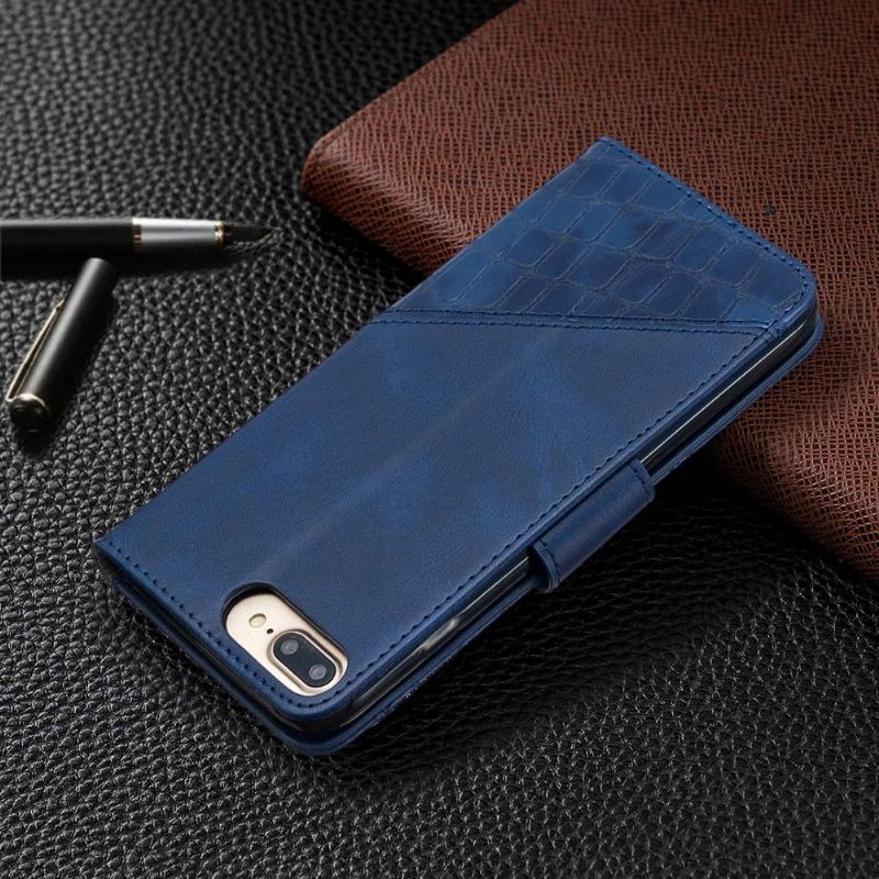 Folio Deksel Til iPhone 8 Plus / 7 Plus Anti-fall Croc Aspect Leather Effect