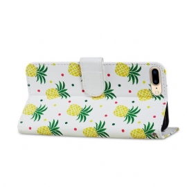 Lærdeksel Til iPhone 8 Plus / 7 Plus Ananas