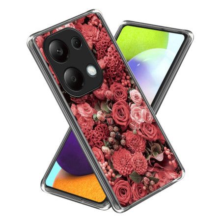 Deksel Til Xiaomi Redmi Note 13 Pro 4g Røde Og Rosa Blomster