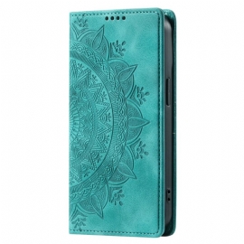 Folio Deksel Xiaomi Redmi Note 13 Pro 4g Mandala Semsket Skinneffekt Beskyttelse Deksel