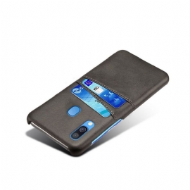 Deksel Til Samsung Galaxy A40 Melody Leather Effect Card Holder