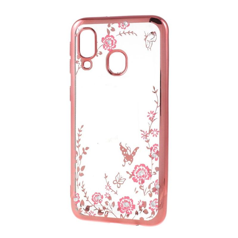 Deksel Til Samsung Galaxy A40 Originalitet Floral Spring Sheer - Rose Gold