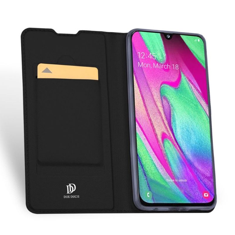 Etui Til Samsung Galaxy A40 Business Imitert Skinn