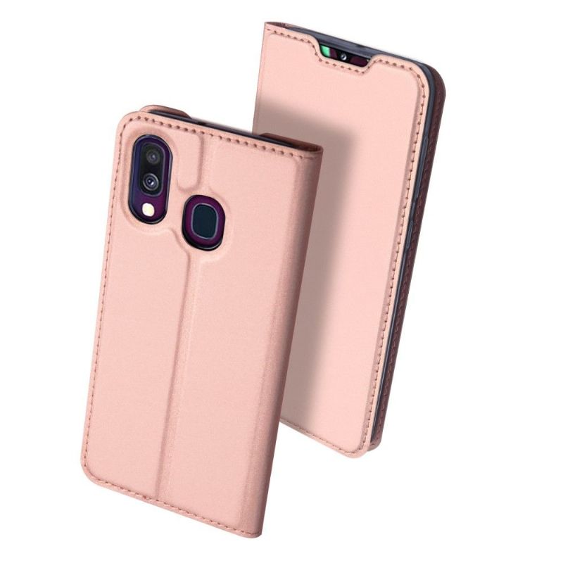 Etui Til Samsung Galaxy A40 Business Imitert Skinn