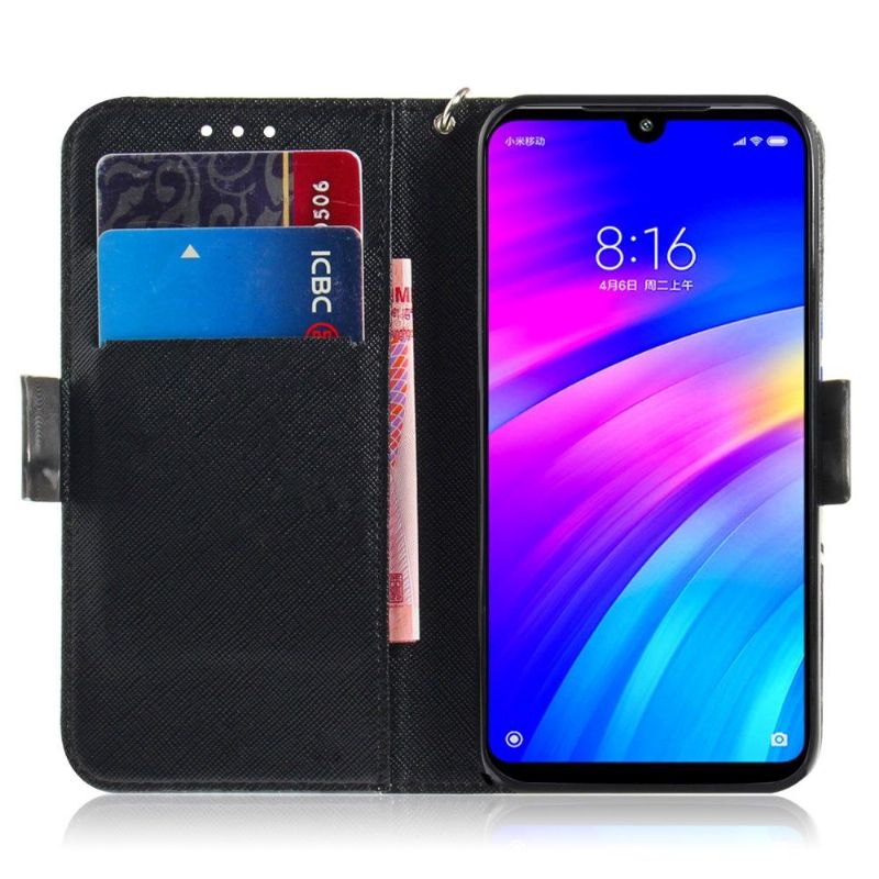 Etui Til Samsung Galaxy A40 Med Kjede Fargerik Mandala