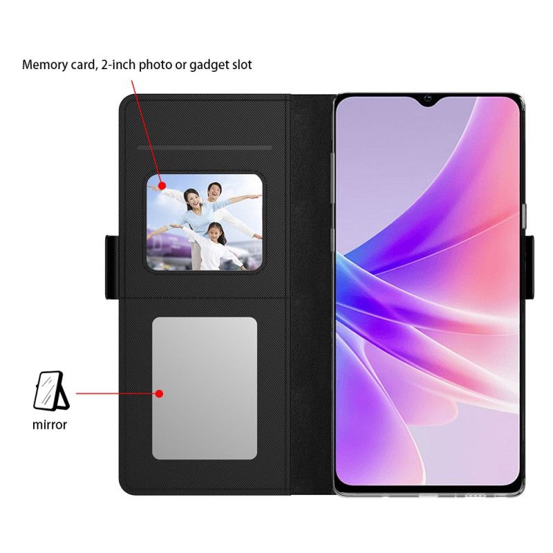 Folio Deksel Oppo Reno 11 5g Fremre Kortholder