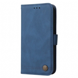 Folio Deksel Oppo Reno 11 5g Rivet Suede Effekt Beskyttelse Deksel