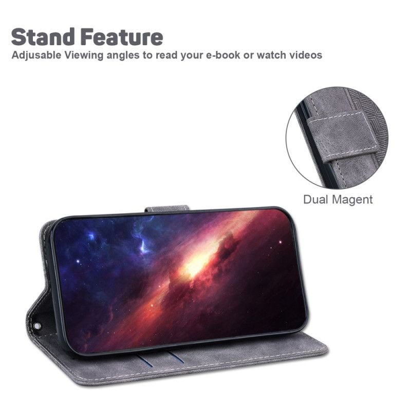 Folio Deksel Oppo Reno 11 5g Strappy Vevd Mønster