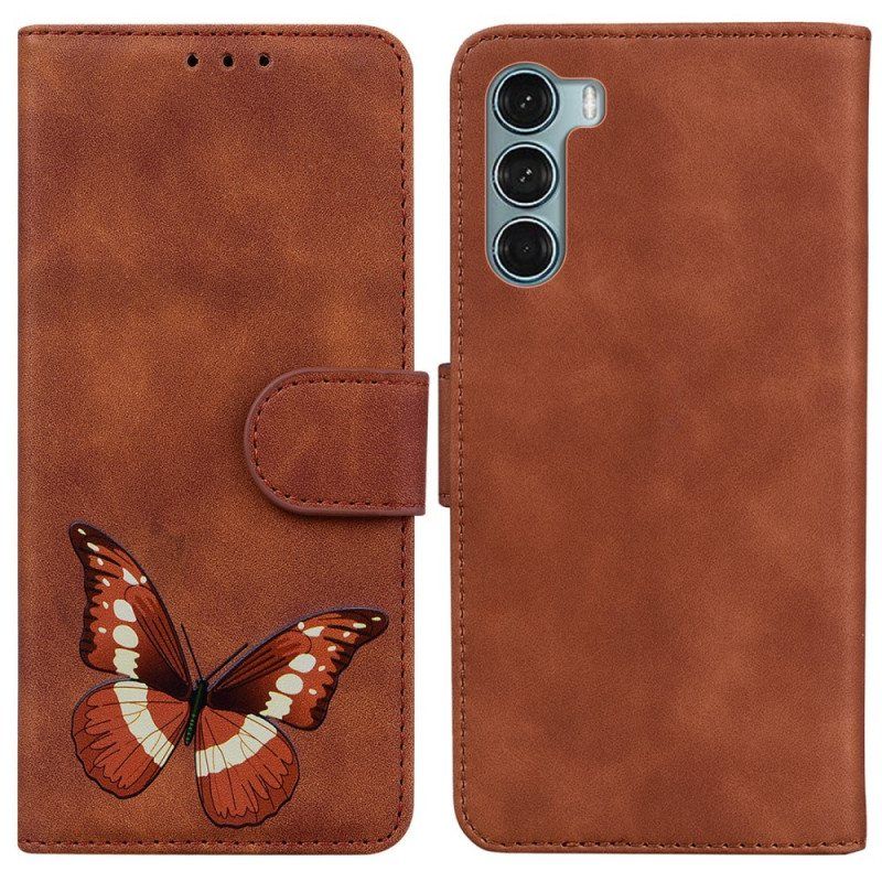 Lærdeksel Til Moto G200 5G Skin-touch Butterfly