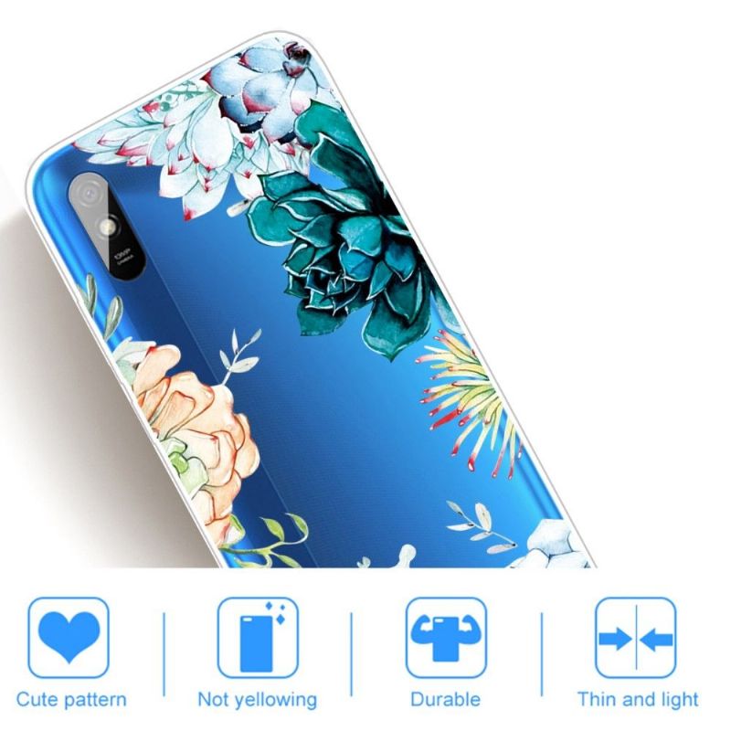 Deksel Til Xiaomi Redmi 9A Anti-fall Blomstersort