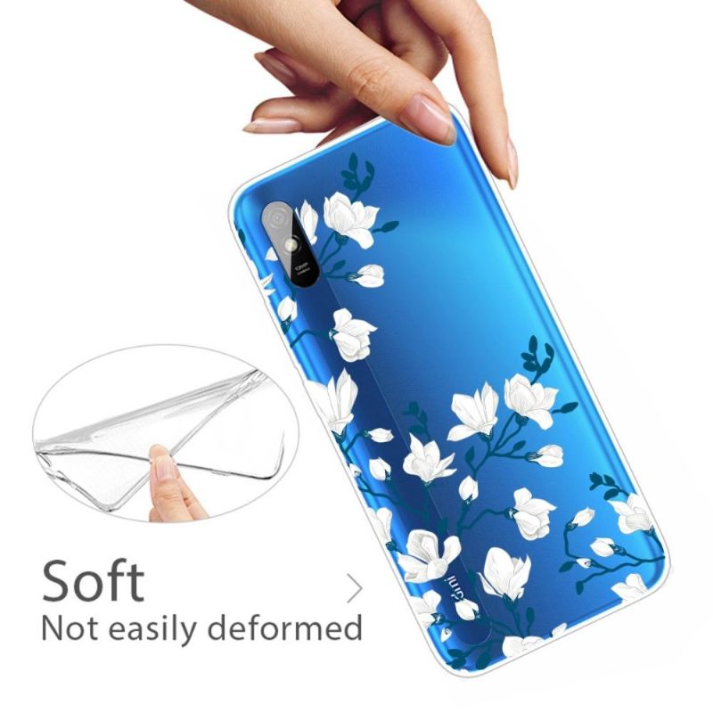 Deksel Til Xiaomi Redmi 9A Originalitet Hvite Blomster