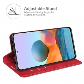 Case Til Xiaomi Redmi Note 10 Pro Stativ I Kunstskinn