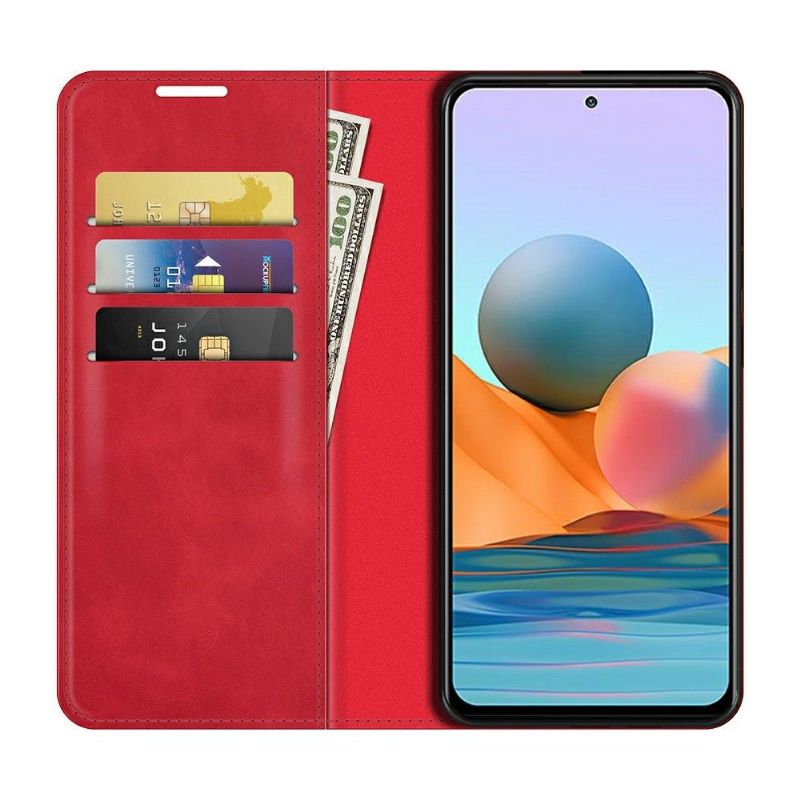 Case Til Xiaomi Redmi Note 10 Pro Stativ I Kunstskinn