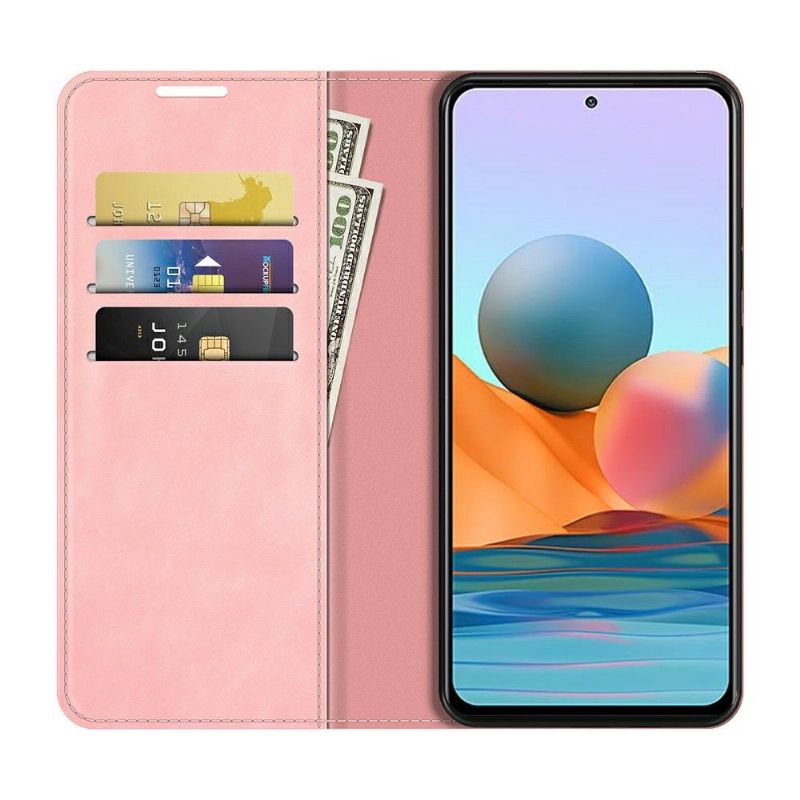 Case Til Xiaomi Redmi Note 10 Pro Stativ I Kunstskinn