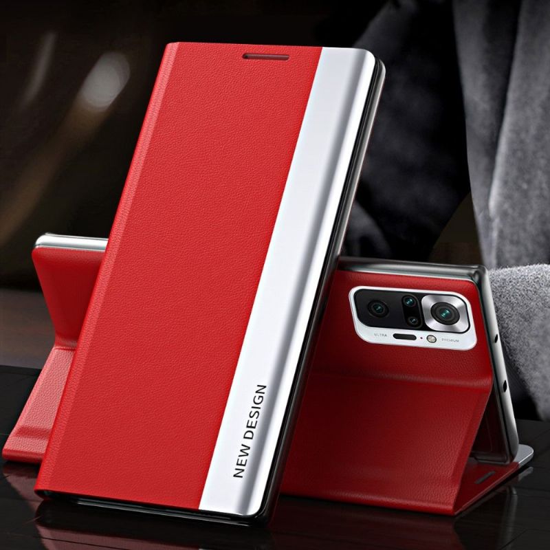 Etui Til Xiaomi Redmi Note 10 Pro Business Skinneffektmagnet