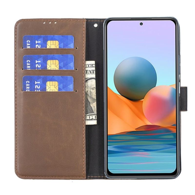 Folio Deksel Til Xiaomi Redmi Note 10 Pro Anti-fall Retro Kunstskinn