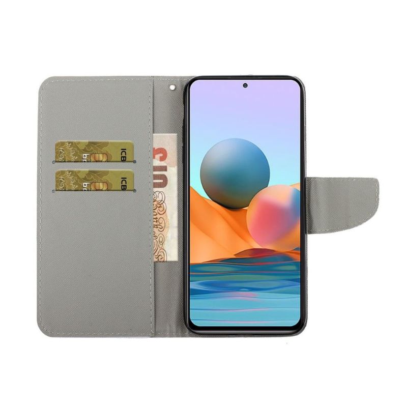 Folio Deksel Til Xiaomi Redmi Note 10 Pro Blomsterhjerte