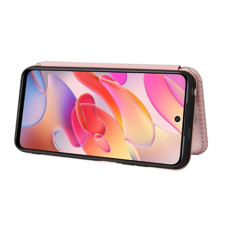 Folio Deksel Til Xiaomi Redmi Note 10 5G / Poco M3 Pro Carbon Fiber Leathette