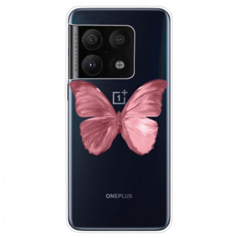 Deksel Til OnePlus 10 Pro 5G Rosa Sommerfuglslange