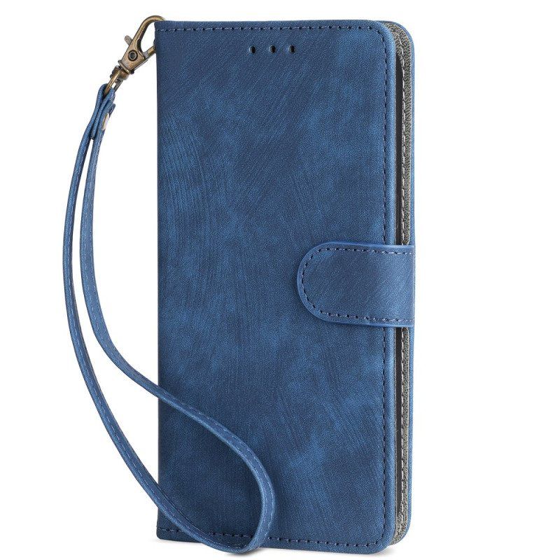 Folio Deksel Til Xiaomi 13 Lite Faux Leather Rfid Og Snor