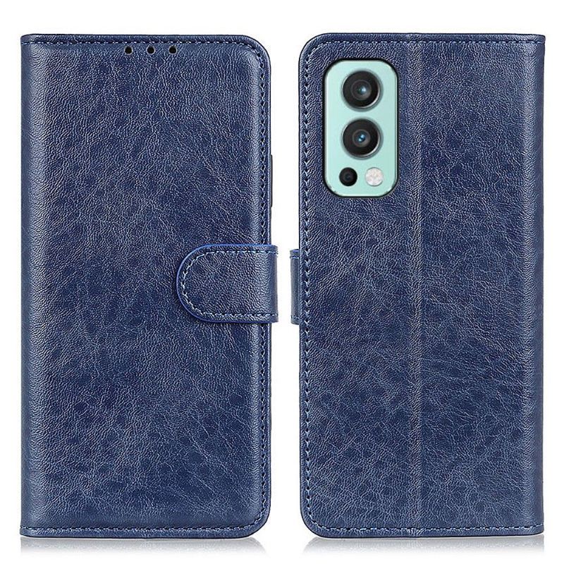 Folio Deksel Til OnePlus Nord 2 5G Hind Protect Leather Effect