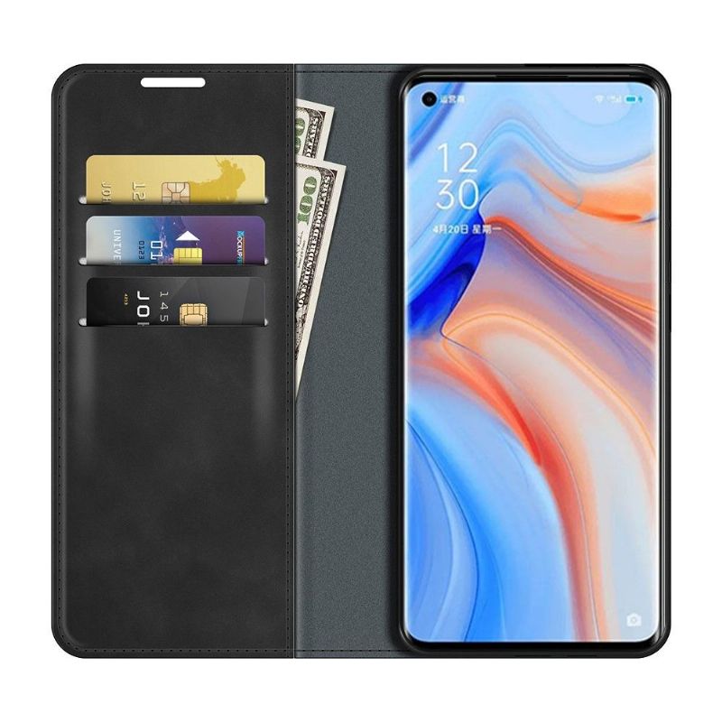 Etui Til Oppo Find X3 Neo Funksjonsstativ I Kunstskinn