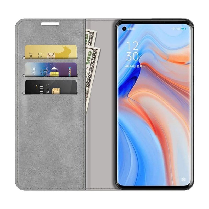 Etui Til Oppo Find X3 Neo Funksjonsstativ I Kunstskinn