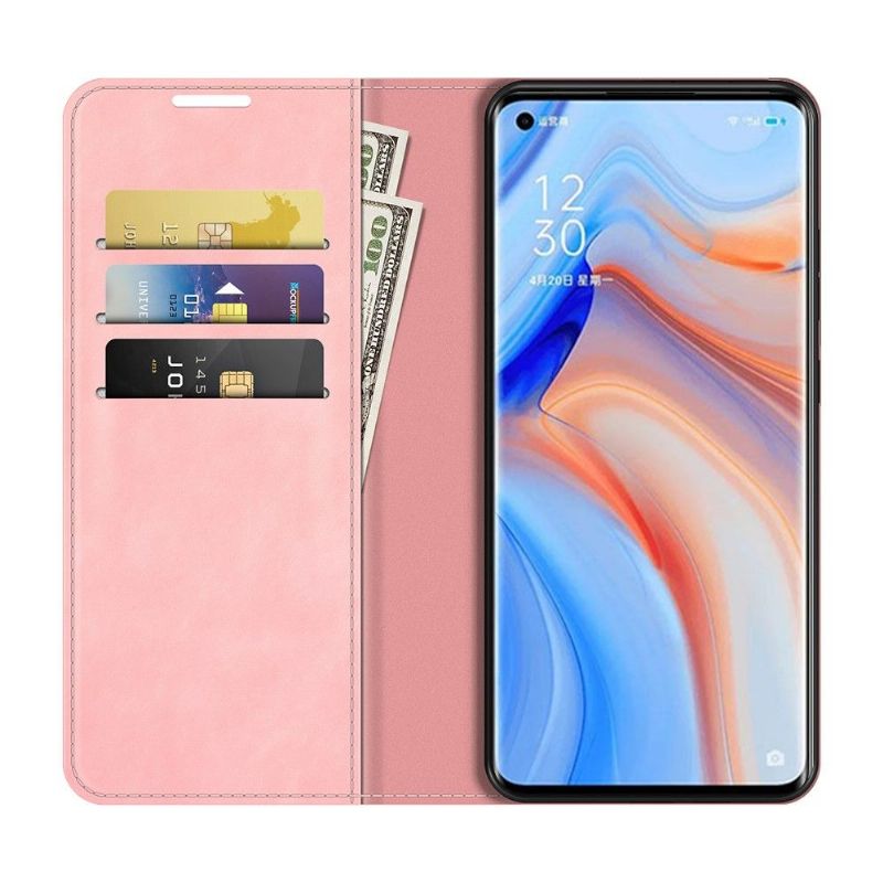 Etui Til Oppo Find X3 Neo Funksjonsstativ I Kunstskinn