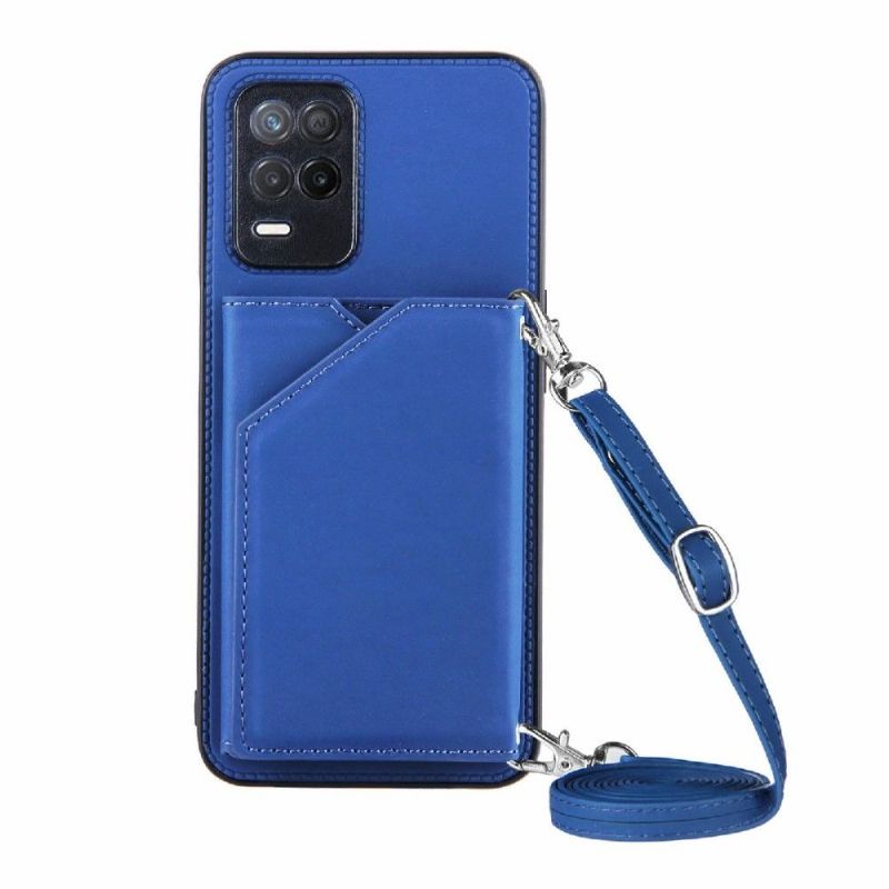 Deksel Til Realme 8 5G Aude Multi-compartment Lanyard