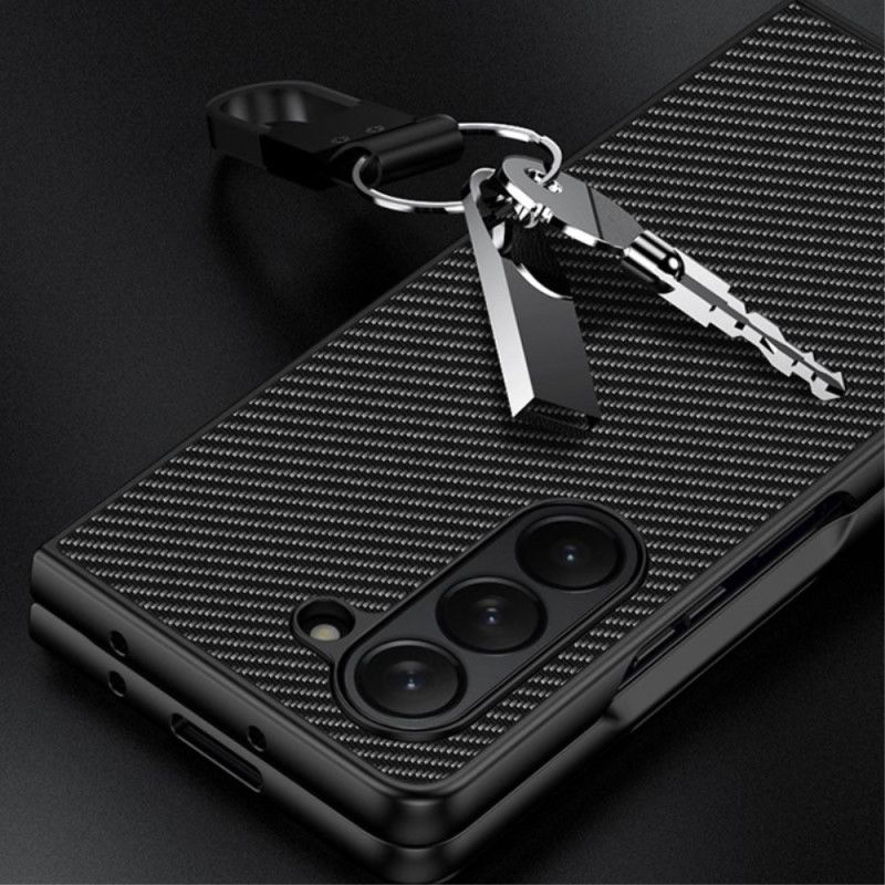 Deksel Samsung Galaxy Z Fold 5 Carbon Fiber Og Microfiber Line