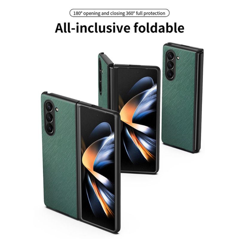 Deksel Samsung Galaxy Z Fold 5 Mobildeksel Skinnstil Med Vevd Effekt