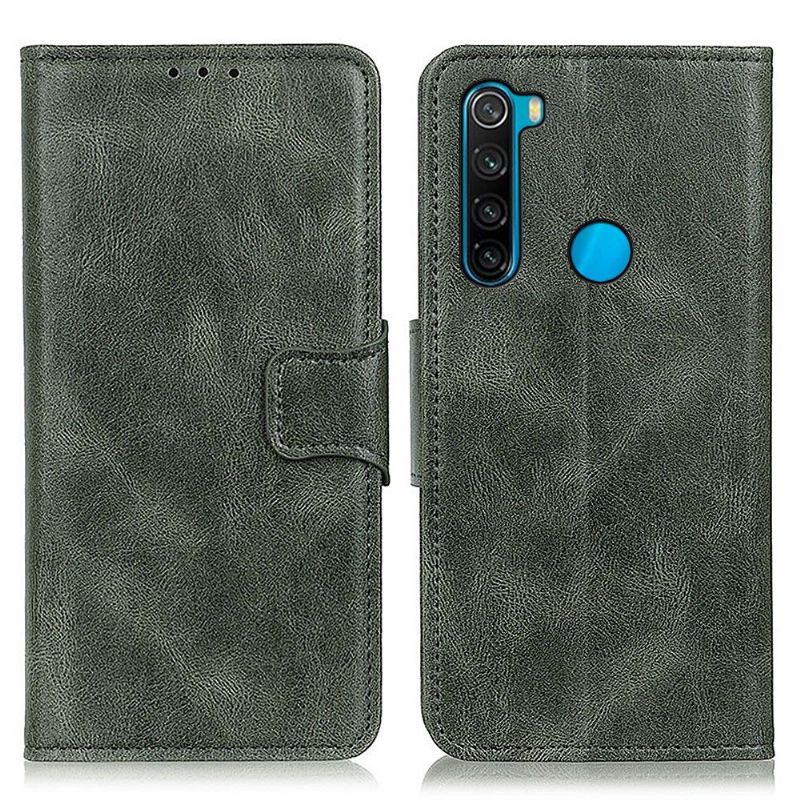 Etui Til Xiaomi Redmi Note 8 2021 Anti-fall Folio Deksel Foliostativ I Kunstskinn