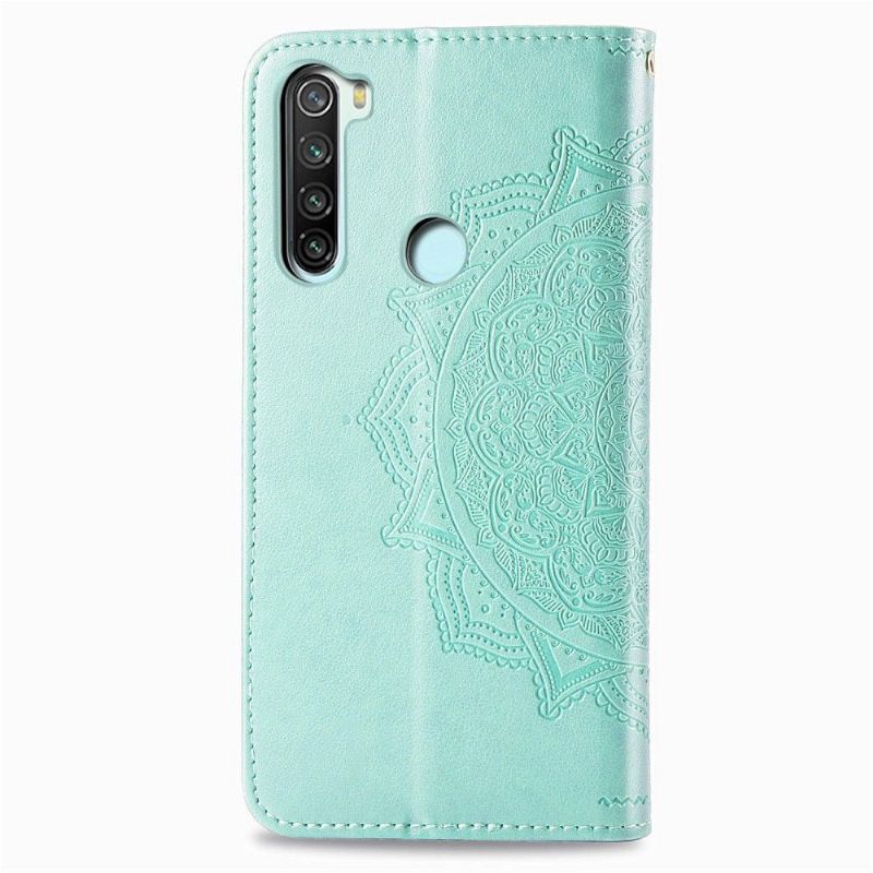 Folio Deksel Til Xiaomi Redmi Note 8 2021 Anti-fall Mandala Relief I Kunstskinn