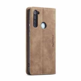 Folio Deksel Til Xiaomi Redmi Note 8 2021 Anti-fall Retro Imitert Skinn Golias