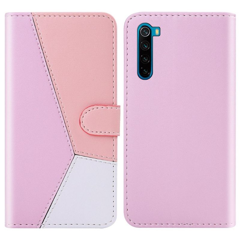 Folio Deksel Til Xiaomi Redmi Note 8 2021 Tricolor Kunstskinn