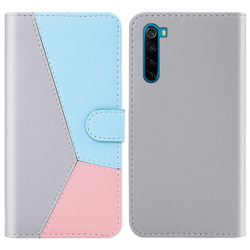 Folio Deksel Til Xiaomi Redmi Note 8 2021 Tricolor Kunstskinn