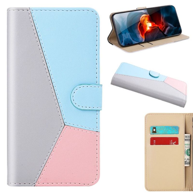 Folio Deksel Til Xiaomi Redmi Note 8 2021 Tricolor Kunstskinn