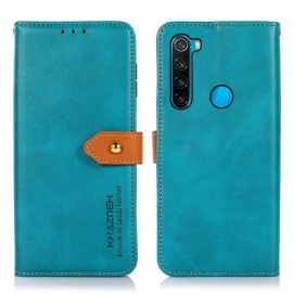 Lærdeksel Til Xiaomi Redmi Note 8 2021 Originalitet Khazneh Bicolor Kunstskinn