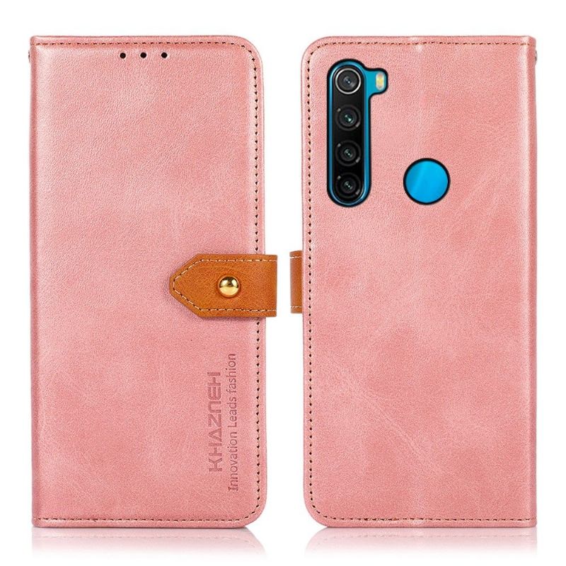 Lærdeksel Til Xiaomi Redmi Note 8 2021 Originalitet Khazneh Bicolor Kunstskinn