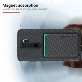 Mobildeksel Til Xiaomi Redmi Note 8 2021 Magnetisk Kortholder I Karbonfiber