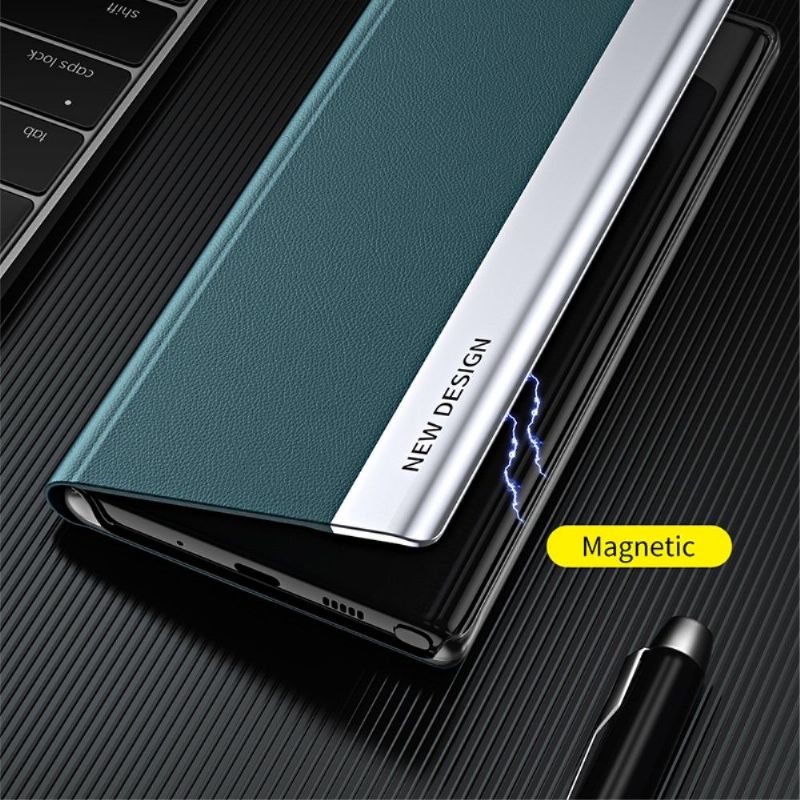 Etui Til Xiaomi Mi 11 Lite 5G NE / Mi 11 Lite / Mi 11 Lite 5G Business Skinneffektmagnet